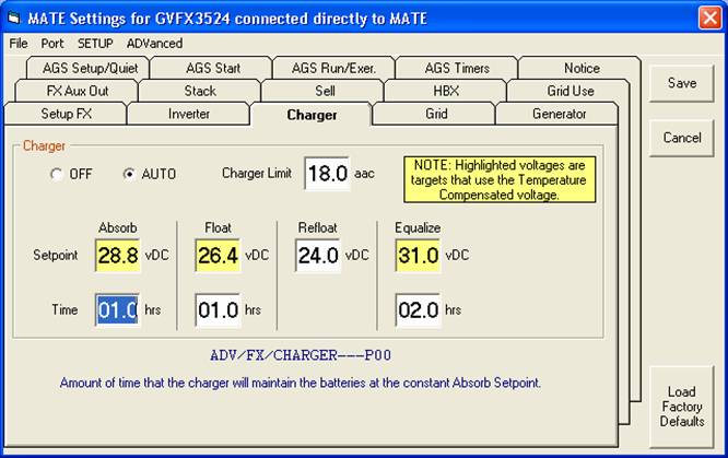 Mate Settings window